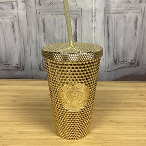Starbucks Gold Metallic Grande Studded Tumbler NWT